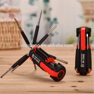 8 in 1 magnetic tool flashlight multi LED light screwdriver / portable screwdriver with LED torch